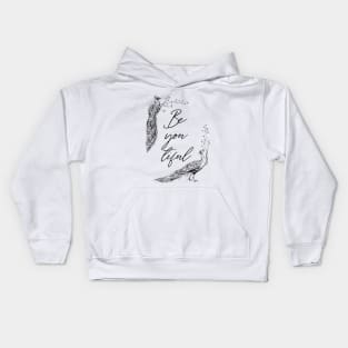 Peacocks Inspiration Print Kids Hoodie